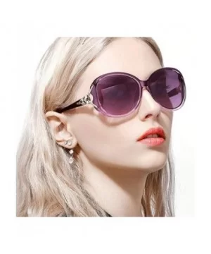 Polarized Oversized Sunglasses Protection Designer - Purple Frame/Shades Purple Oversized Polarized Sunglasses - C218Q7CXC6H ...