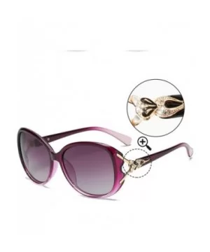 Polarized Oversized Sunglasses Protection Designer - Purple Frame/Shades Purple Oversized Polarized Sunglasses - C218Q7CXC6H ...