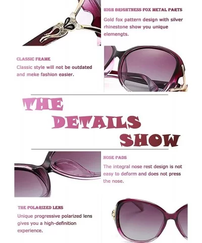 Polarized Oversized Sunglasses Protection Designer - Purple Frame/Shades Purple Oversized Polarized Sunglasses - C218Q7CXC6H ...