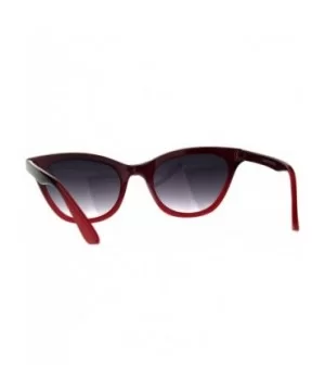 Womens Narrow Horn Rim Boyfriend Plastic Gradient Sunglasses - Black Red - CA18C7IIG3N $5.11 Rectangular