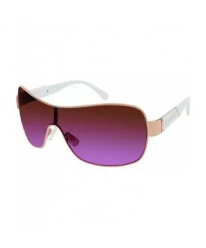 Women's R556 Shield Sunglasses with 100% UV Protection - 74 mm - Rose Gold & White - CX180SZKH8W $26.87 Shield