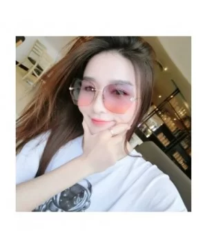 The New Fashion Diamond Sunglasses for Women Oversized Vintage Polarized - Gradient Brown - CH18S2H98Q3 $11.28 Oversized