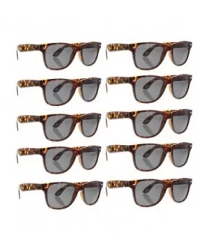 BULK WHOLESALE UNISEX 80'S RETRO STYLE BULK LOT PROMOTIONAL SUNGLASSES - 10 PACK - Tortoise - CJ1806CCLHX $15.39 Wayfarer