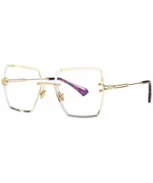 Fashion Men women Oversized Frameless Candy color Sunglasses UV400 - White - CV18N6RNAQ3 $11.31 Oversized