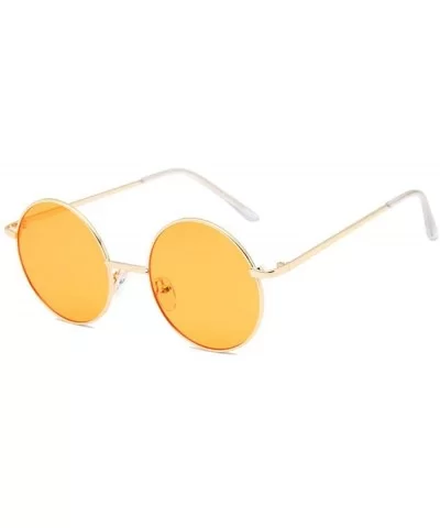 Sunglasses 2019 New Retro Metal Round Frame Colorful UV400 Outdoor Leisure 6 - 4 - C018YZWX58W $7.49 Aviator