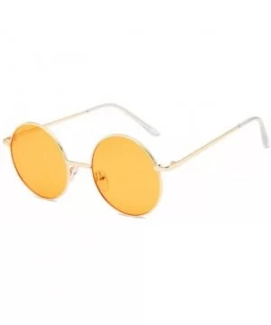 Sunglasses 2019 New Retro Metal Round Frame Colorful UV400 Outdoor Leisure 6 - 4 - C018YZWX58W $7.49 Aviator