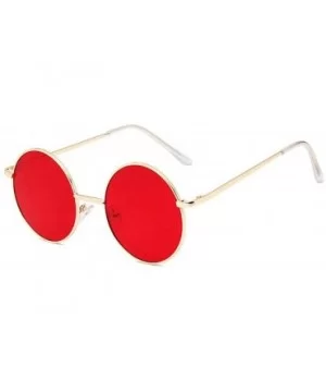 Sunglasses 2019 New Retro Metal Round Frame Colorful UV400 Outdoor Leisure 6 - 4 - C018YZWX58W $7.49 Aviator