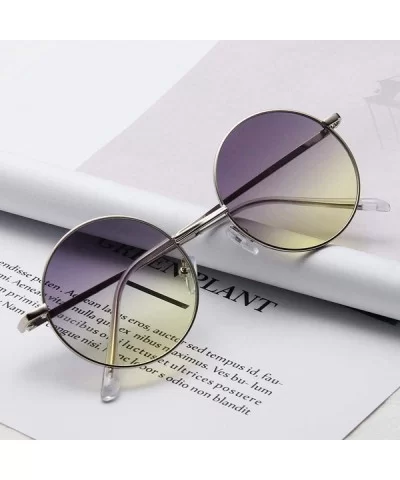 Sunglasses 2019 New Retro Metal Round Frame Colorful UV400 Outdoor Leisure 6 - 4 - C018YZWX58W $7.49 Aviator