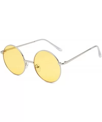 Sunglasses 2019 New Retro Metal Round Frame Colorful UV400 Outdoor Leisure 6 - 4 - C018YZWX58W $7.49 Aviator