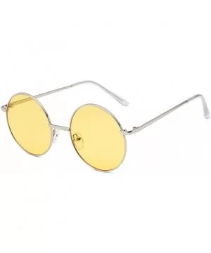 Sunglasses 2019 New Retro Metal Round Frame Colorful UV400 Outdoor Leisure 6 - 4 - C018YZWX58W $7.49 Aviator