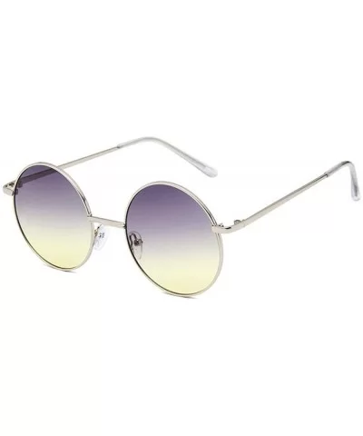 Sunglasses 2019 New Retro Metal Round Frame Colorful UV400 Outdoor Leisure 6 - 4 - C018YZWX58W $7.49 Aviator