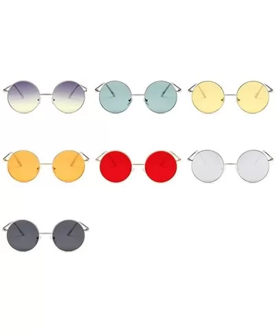 Sunglasses 2019 New Retro Metal Round Frame Colorful UV400 Outdoor Leisure 6 - 4 - C018YZWX58W $7.49 Aviator