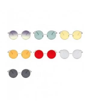 Sunglasses 2019 New Retro Metal Round Frame Colorful UV400 Outdoor Leisure 6 - 4 - C018YZWX58W $7.49 Aviator