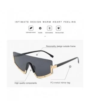 New Fashion Half Frame Conjoined Lens Personalized UV400 Sunglasses for Men and Women Street Shooting Selfy 2134 - C518AHOWQ3...