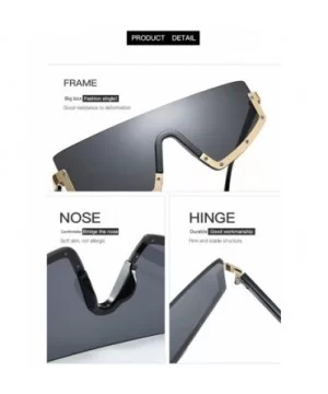 New Fashion Half Frame Conjoined Lens Personalized UV400 Sunglasses for Men and Women Street Shooting Selfy 2134 - C518AHOWQ3...