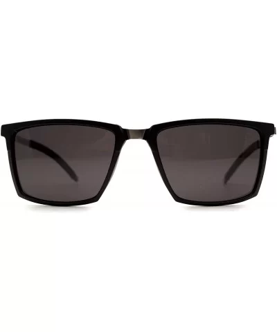 p583 Square Style Polarized- for Mens 100% UV PROTECTION - Black-black - C2192TG424T $16.07 Square