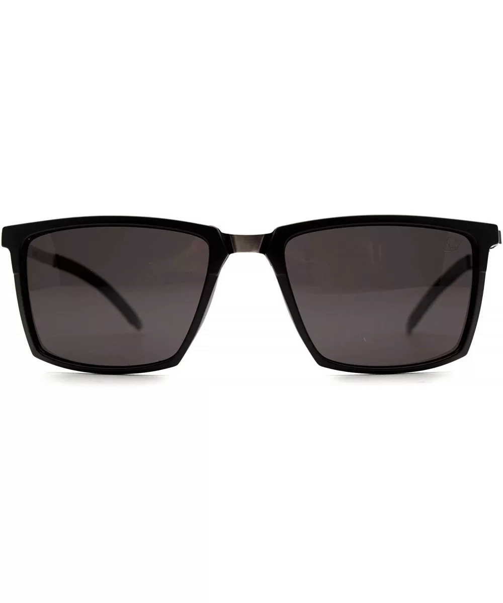 p583 Square Style Polarized- for Mens 100% UV PROTECTION - Black-black - C2192TG424T $16.07 Square