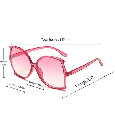 women fashion Simple sunglasses Retro glasses Men and women Sunglasses - Pink - C118LL0ZY4N $5.00 Oval