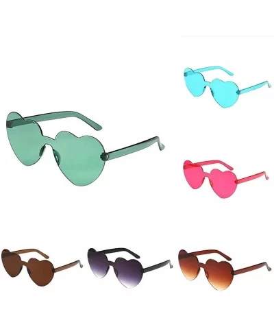 Love Heart Shaped Sunglasses for Women Girls - Candy Color PC Frame Resin Lens Sunglasses UV400 Eyeglass - CD199Y37EHA $5.10 ...