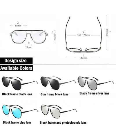 Sunglasses Polarized Chameleon Magnesium Photochromic - S0073 04gunblack - CM1986KD279 $26.70 Square