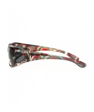 Polarized 60mm Wearover Oval Fit Over Translucent Plastic Sunglasses - Multicolor Dark Red - CB18KR42RN0 $10.98 Oval