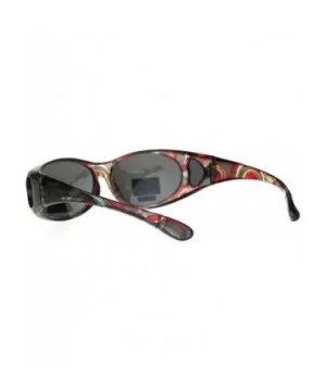 Polarized 60mm Wearover Oval Fit Over Translucent Plastic Sunglasses - Multicolor Dark Red - CB18KR42RN0 $10.98 Oval