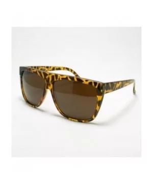 Mens Sunglasses Unique 80's Oversized Flat Top Square Fashion Frame Brown Tort - CG11DIXKK0X $5.97 Square