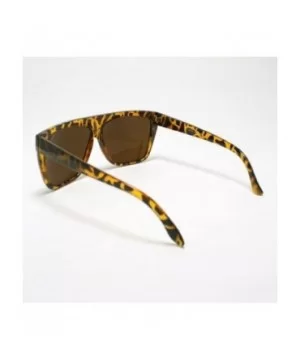 Mens Sunglasses Unique 80's Oversized Flat Top Square Fashion Frame Brown Tort - CG11DIXKK0X $5.97 Square