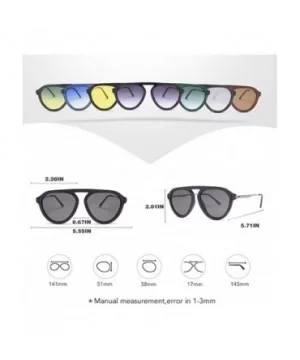 Oversized Cat Eye Sunglasses for Men and Women UV400 - C6black Green Yellow - CQ198827UH3 $10.77 Oversized