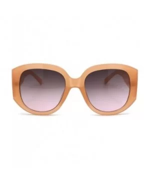 Womens Thick Arm Plastic Oversize Butterfly Sunglasses - Peach Gradient Pink - C218UZRAAIW $6.23 Rectangular