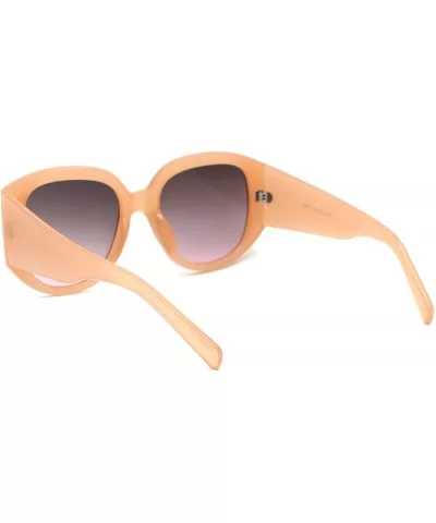 Womens Thick Arm Plastic Oversize Butterfly Sunglasses - Peach Gradient Pink - C218UZRAAIW $6.23 Rectangular