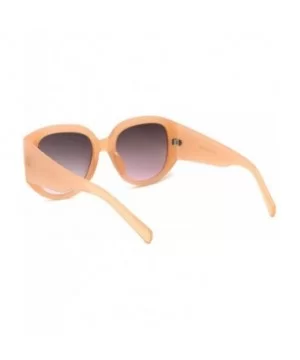 Womens Thick Arm Plastic Oversize Butterfly Sunglasses - Peach Gradient Pink - C218UZRAAIW $6.23 Rectangular