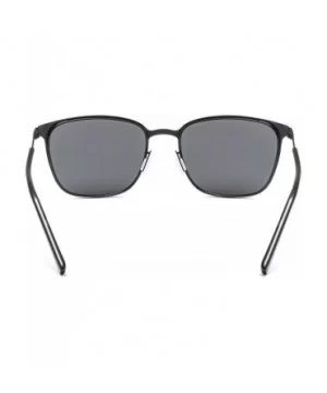 Polarized Sunglasses Square Metal Frame Unisex For Hunting And Fishing K0609 - Black - CT18K7QCE4S $11.28 Square