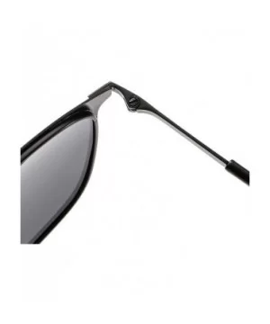 Polarized Sunglasses Square Metal Frame Unisex For Hunting And Fishing K0609 - Black - CT18K7QCE4S $11.28 Square