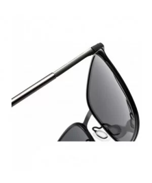 Polarized Sunglasses Square Metal Frame Unisex For Hunting And Fishing K0609 - Black - CT18K7QCE4S $11.28 Square