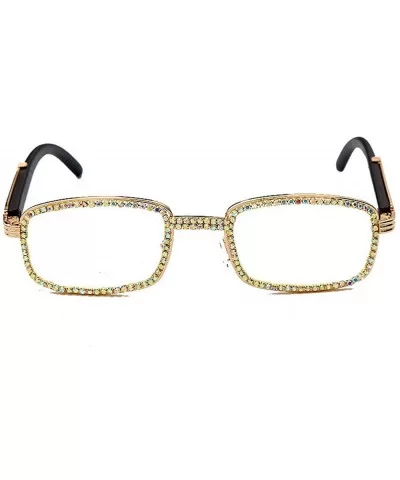 Diamond Sunglasses Vintage Glasses Fashion - Gold&clear - CV19273SUDS $11.16 Square