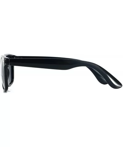 Retro Style Sunglasses Classic 80's Vintage Style Design (Black Matte) - CD11NWIYO3N $5.49 Wayfarer