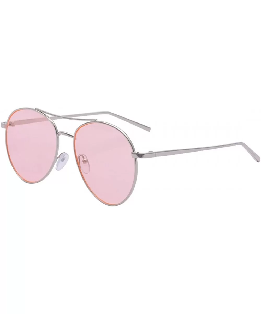 Classic Aviator Sunglasses For Women/Men - Ultralight Metal Frame Eye Sun Glass - Pink - CB18GUEH4N0 $7.08 Aviator