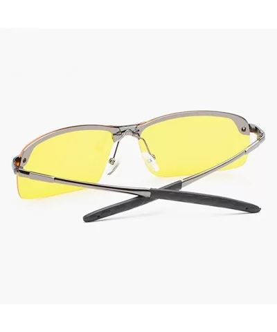 Women Night Glasses Anti Glare Drivers Polarized UV400 Driver Eyewear - Gray - CY18OZL4983 $8.62 Rimless