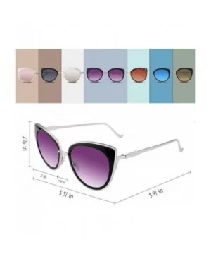 Cat Eye Women Sunglasses Metal Frame UV400 HD Lenses B2249 - Gradient Grey - C1182L99962 $10.23 Cat Eye