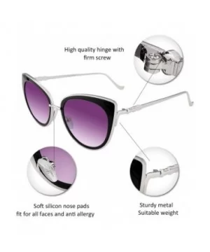 Cat Eye Women Sunglasses Metal Frame UV400 HD Lenses B2249 - Gradient Grey - C1182L99962 $10.23 Cat Eye