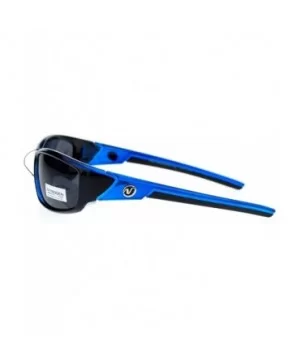 Polarized Mens Classic Oval Plastic Warp Sport Sunglasses - Blue - CY11ZFVO1CJ $8.35 Sport