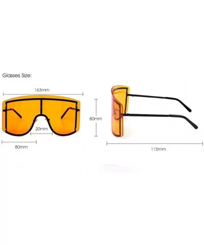 Big Frame Personality Sunglasses Windproof Sunglasses Colorful Frame Goggles - 6 - CL190EZ5YDE $28.04 Goggle