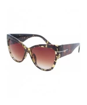 Super Oversized Cat Eye Thick Frame Designer Gradient Sunglasses Anoushka - Tortoise - C512EWFBN8N $6.66 Cat Eye