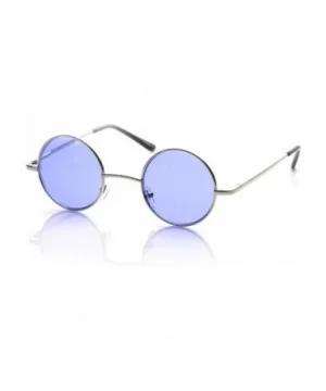 Hipster Fashion Small Metal Round Circle Ozzy Elton Color Tint Lennon Style Sunglasses - Silver - C811PXVLQR9 $5.81 Goggle