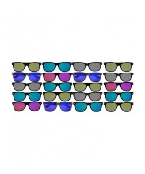 Wholesale set of 20 Pairs Mirrored Reflective Colored Lens Sunglasses Matte - .Flat_lens_mix_colors_20_pairs - CH12O1K4UBE $2...