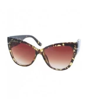 Super Oversized Cat Eye Thick Frame Designer Gradient Sunglasses Anoushka - Tortoise - C512EWFBN8N $6.66 Cat Eye