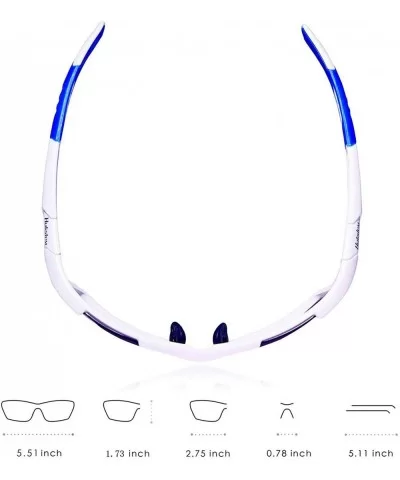 S1 Sport Polarized Sunglasses - White-blue - C7129SAOR7Z $24.62 Sport