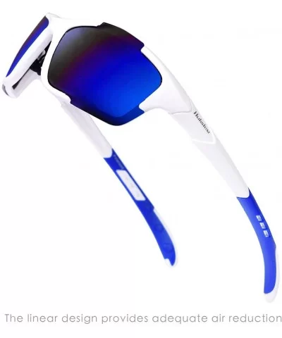 S1 Sport Polarized Sunglasses - White-blue - C7129SAOR7Z $24.62 Sport