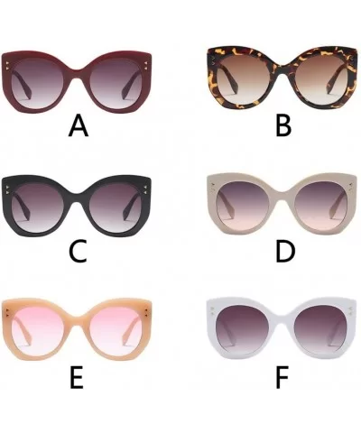 Cat Eye Sunglasses - Women Vintage Big Frame Sunglasses Ladies Man Retro Eyewear (B) - B - CJ18E4Q5T3X $4.93 Aviator